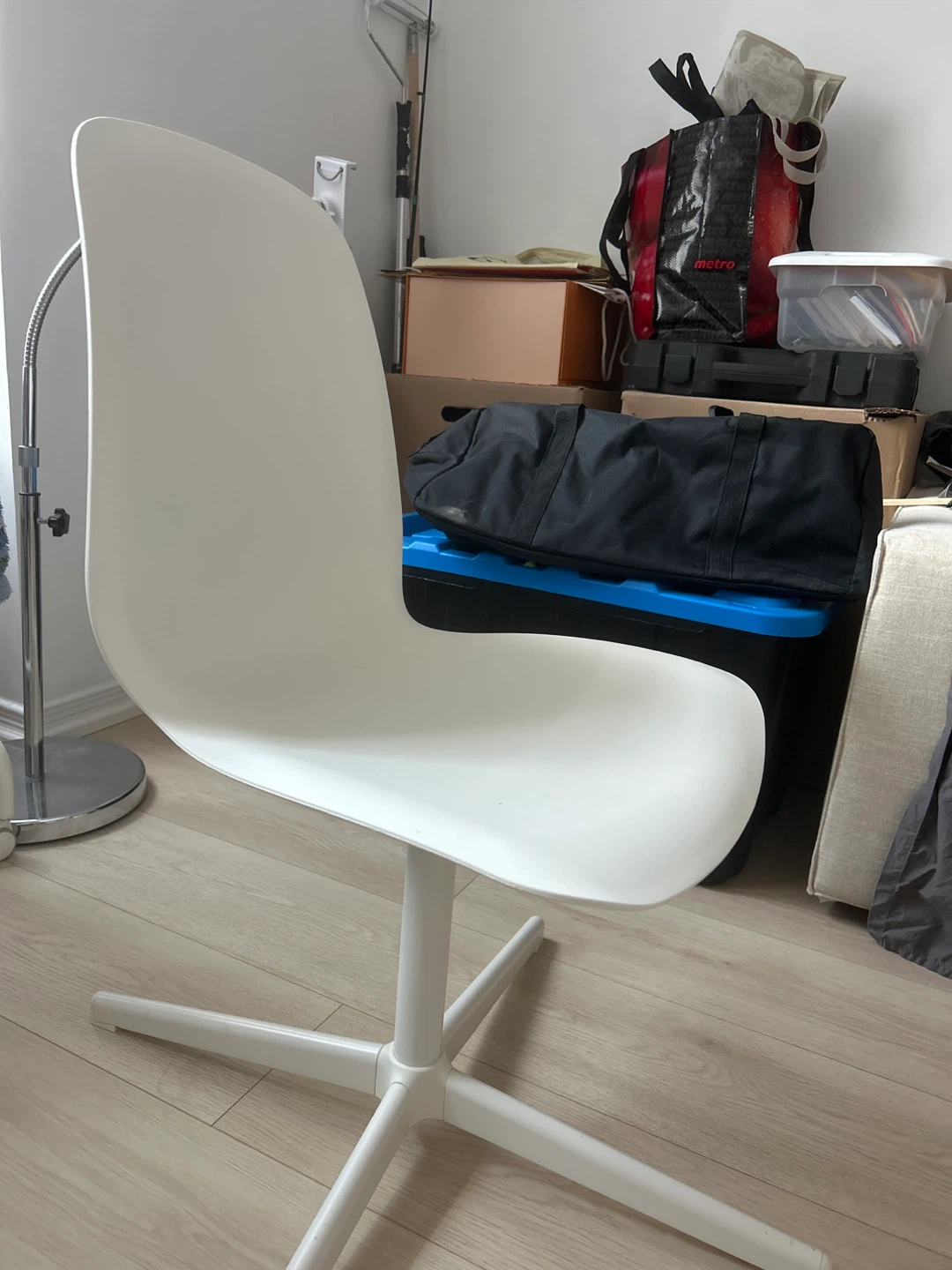 IKEA White Swivel Chair