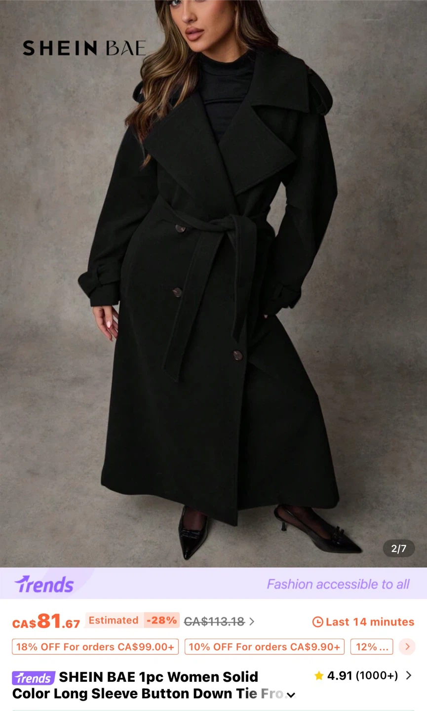 Black trench court - photo 2