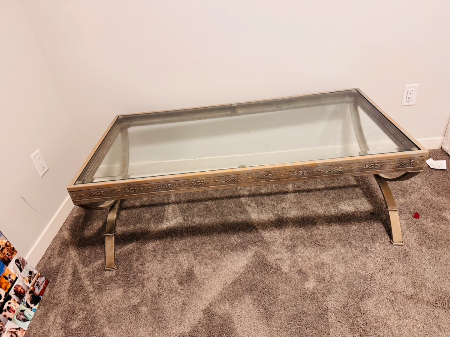 Glass Top Coffee Table - 71cm Wide