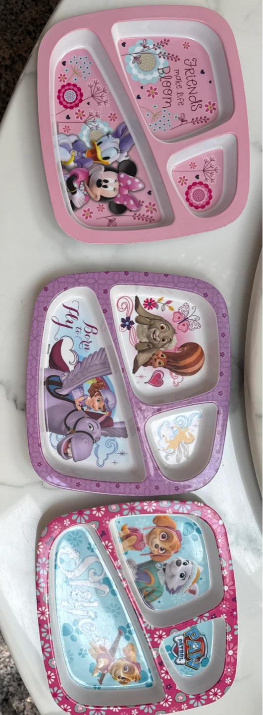 Kids Character Divided Plates - Disney, Paw Patrol