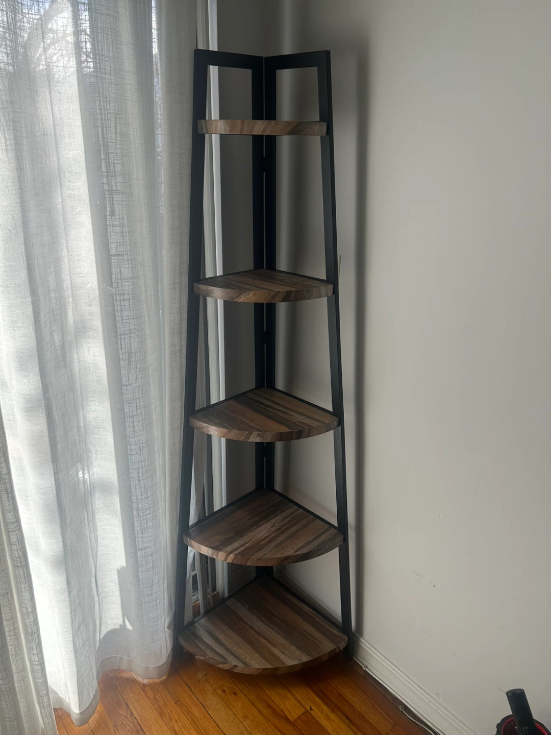 Corner Shelf - Wood & Metal