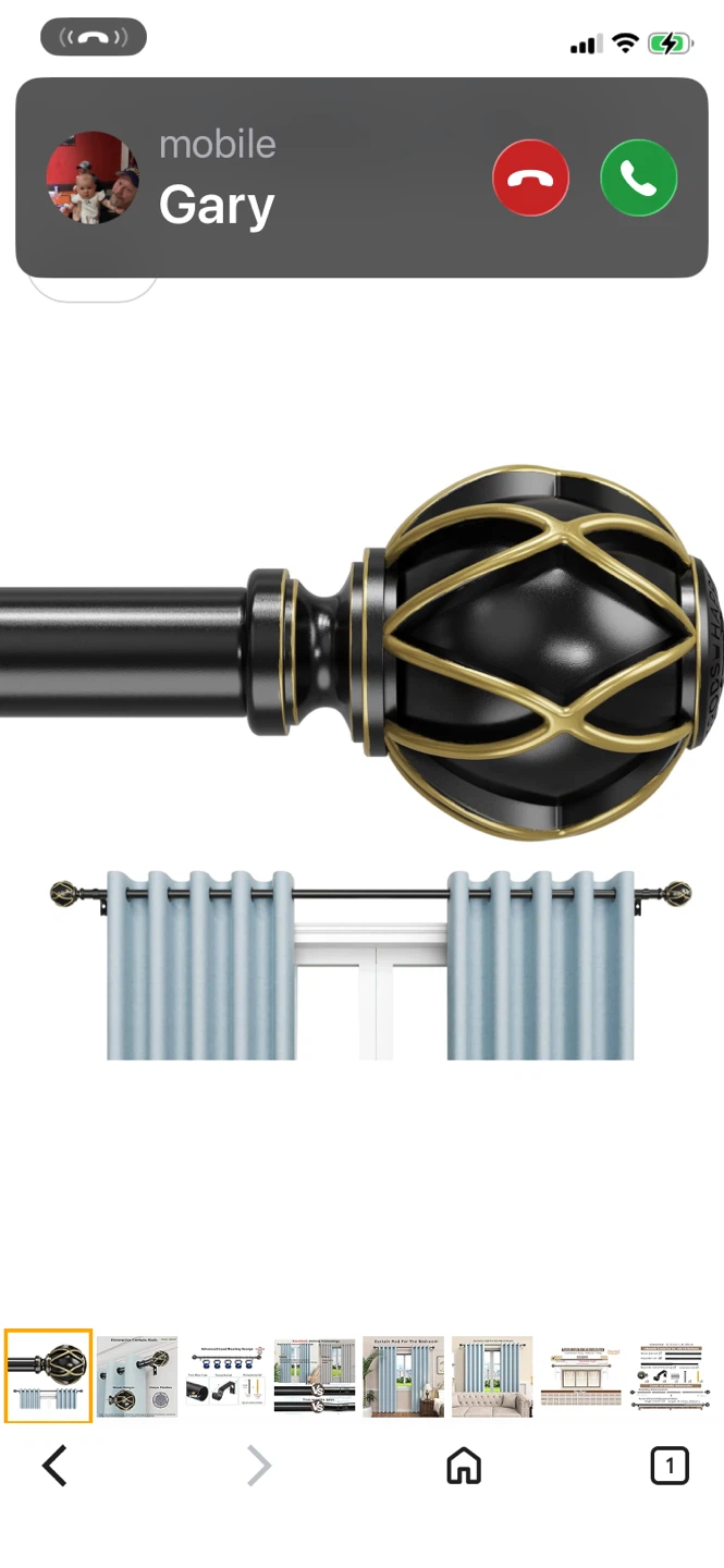 Beautihause Decorative Curtain Rod - photo 2