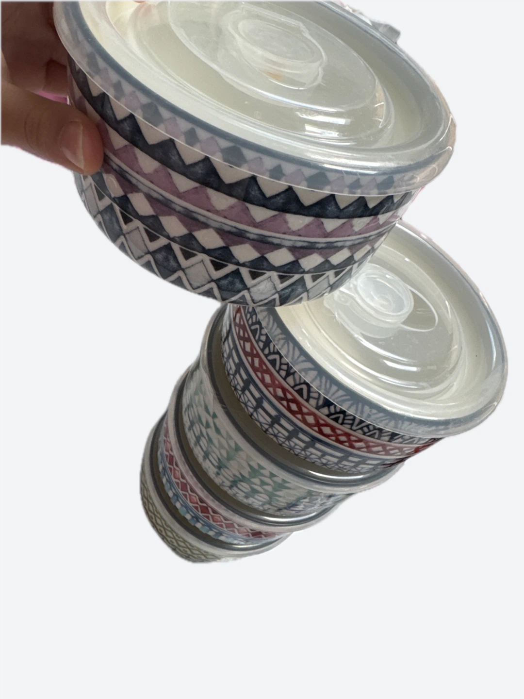 Set of 5 Patterned Food Storage Containers - photo 2