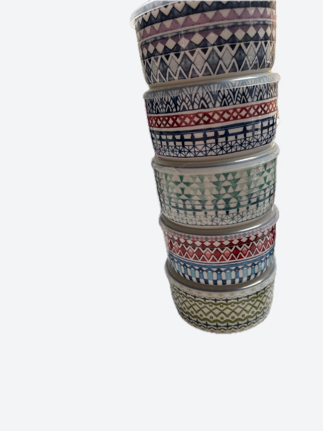 Set of 5 Patterned Food Storage Containers - photo 3