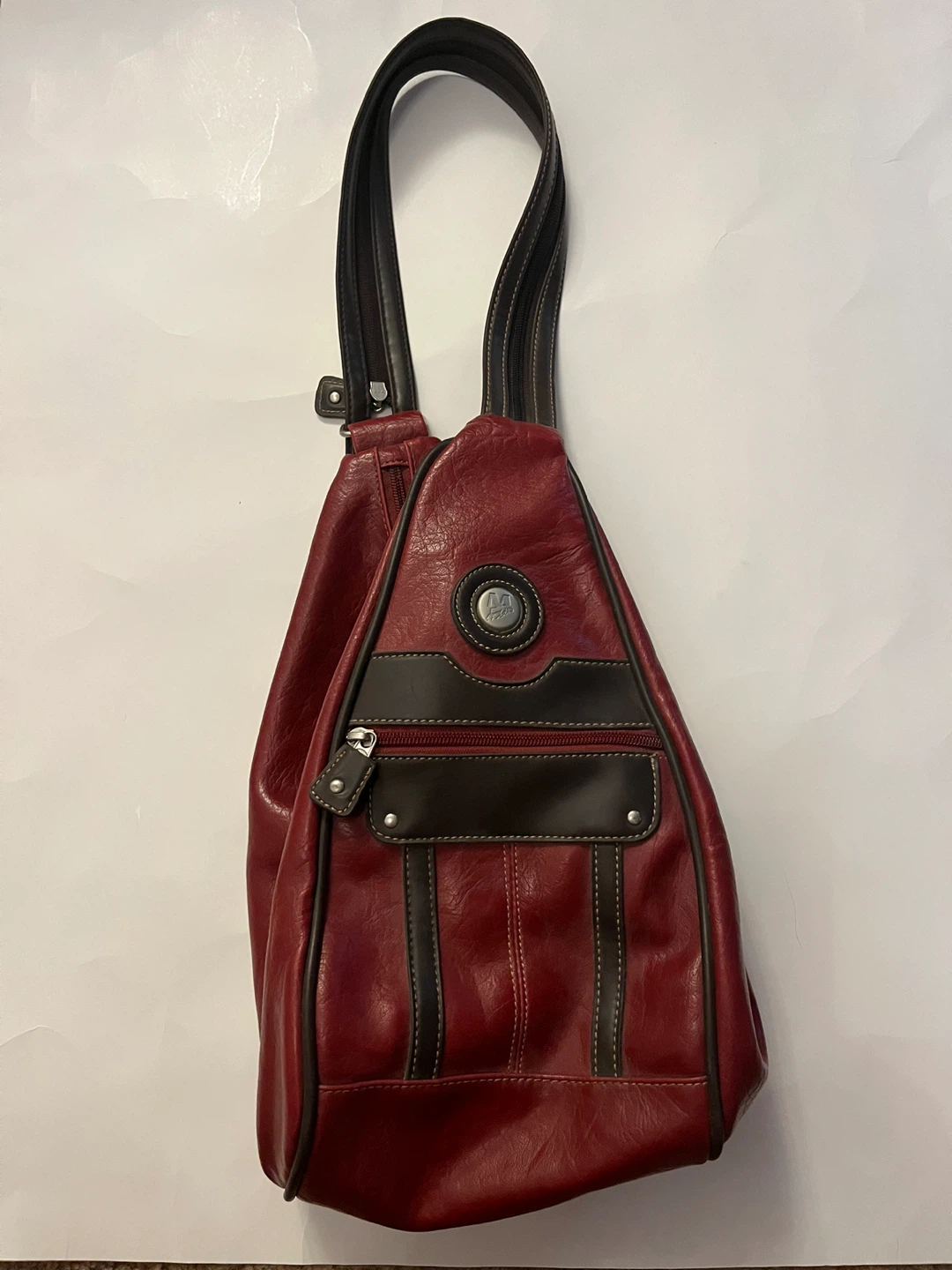 Mouflon Red Leather Sling Bag