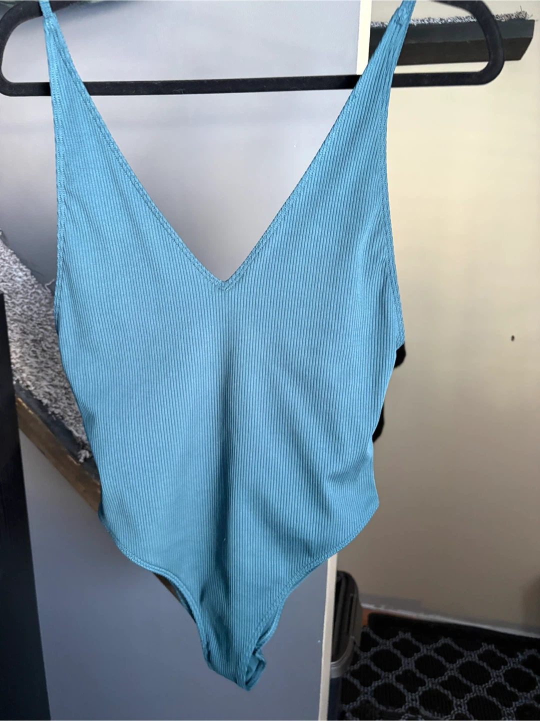 Forever 21 Blue Ribbed Bathing Suit