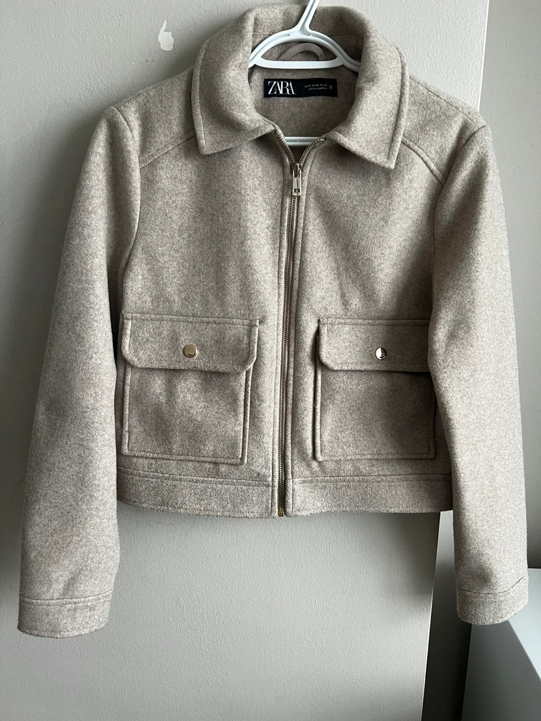 Zara Wool Blend Beige Jacket ( Size : M) - photo 3