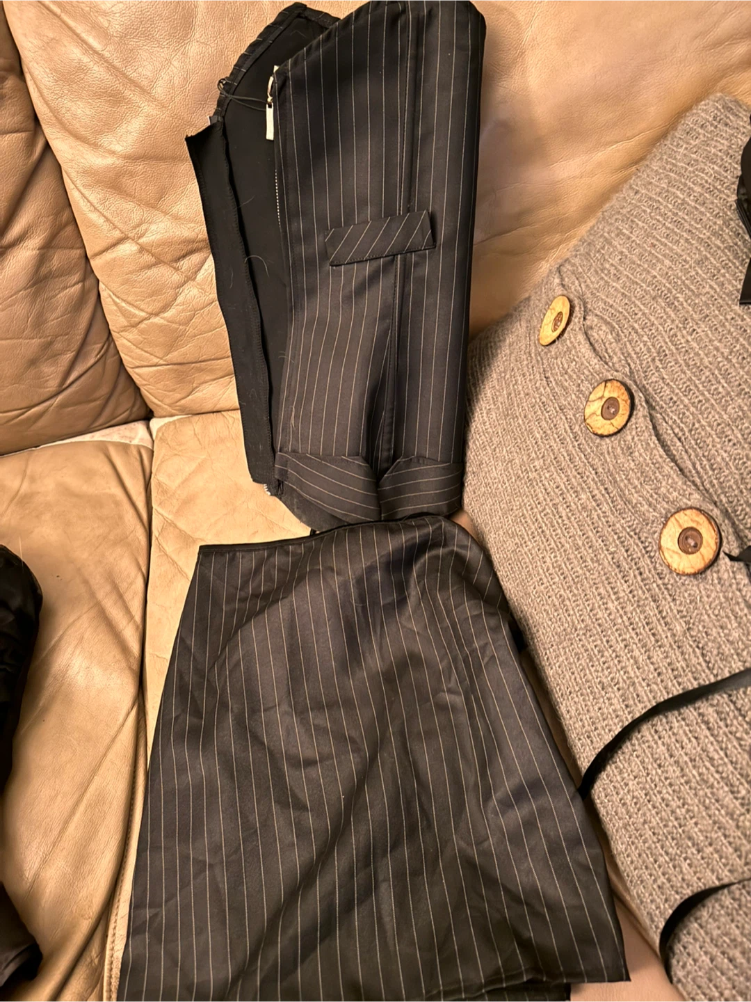 Pinstripe Skirt & corset Set