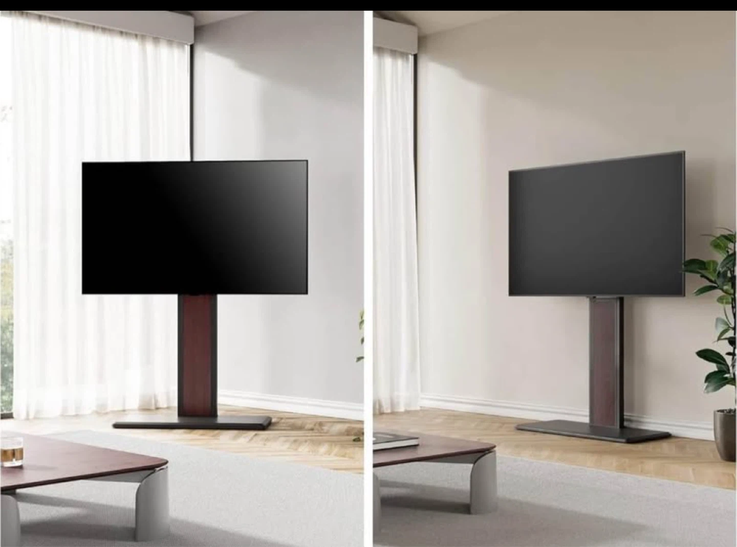TV Stand for 32-75" TVs, Swivel ± 20°
