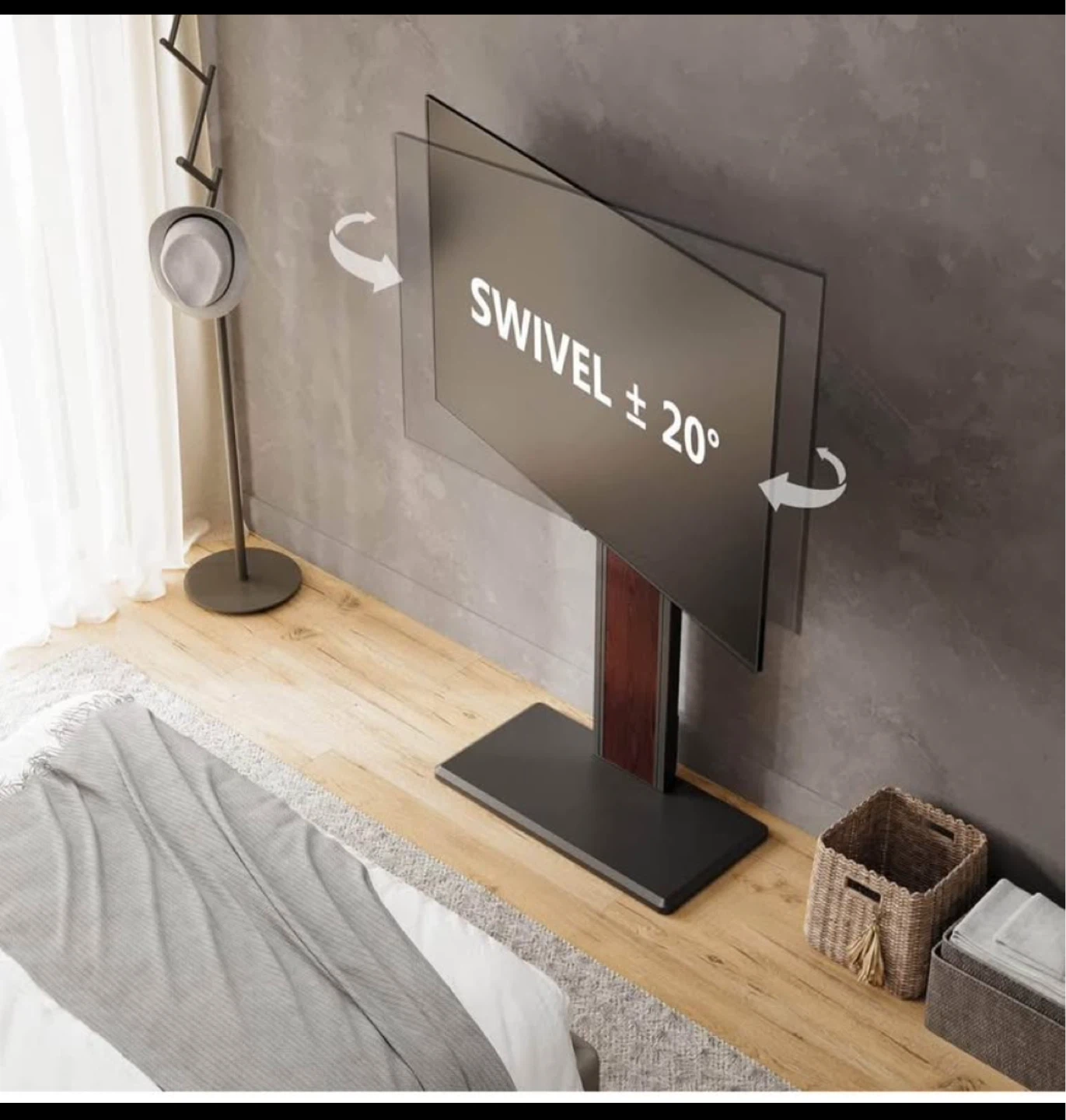 TV Stand for 32-75" TVs, Swivel ± 20° - photo 3