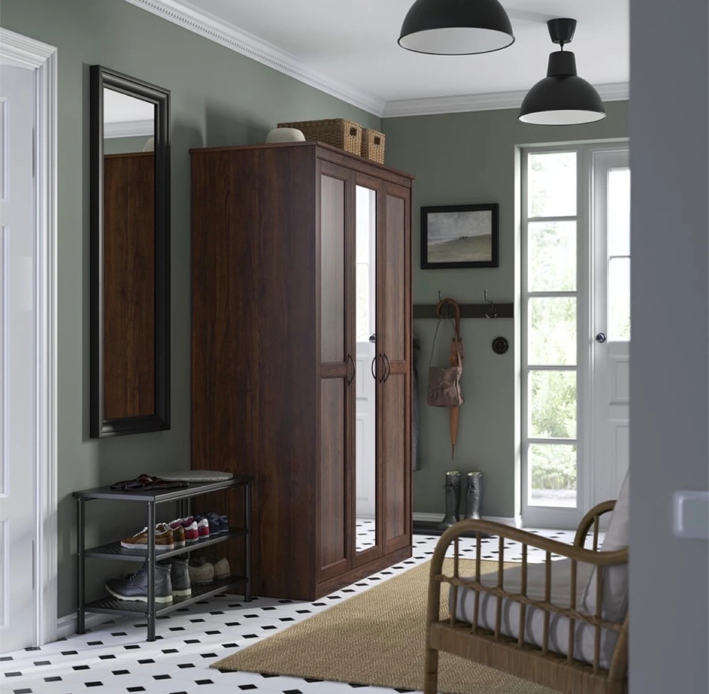 IKEA Songesand Wardrobe with Mirror Door - photo 2