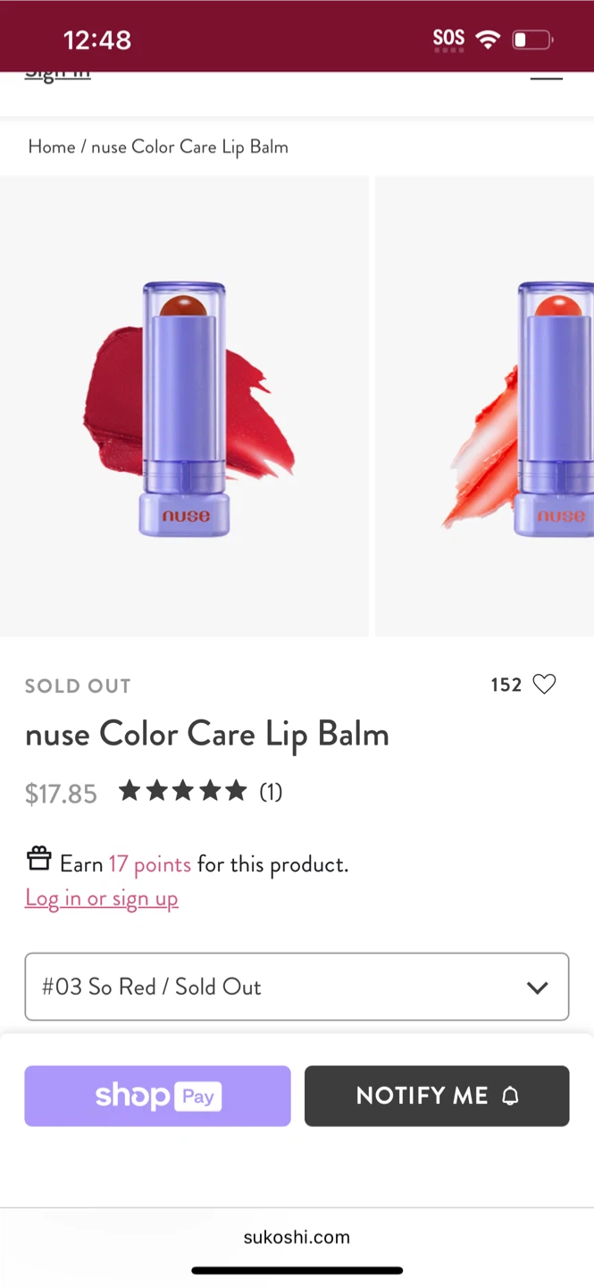 nuse Color Care Lip Balm - so red - photo 2