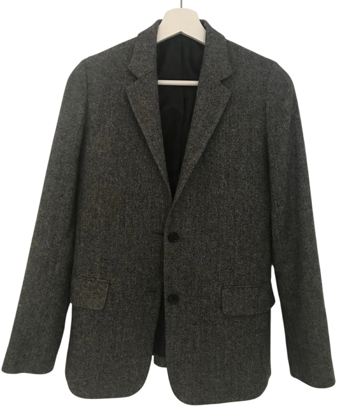 Uniqlo Women’s Gray Herringbone Wool Blend Blazer - photo 3