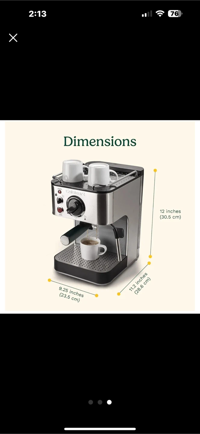 Cuisinart Espresso Machine - Like New!