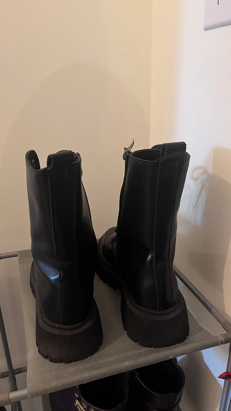 Black Combat Boots, Size38 - photo 3