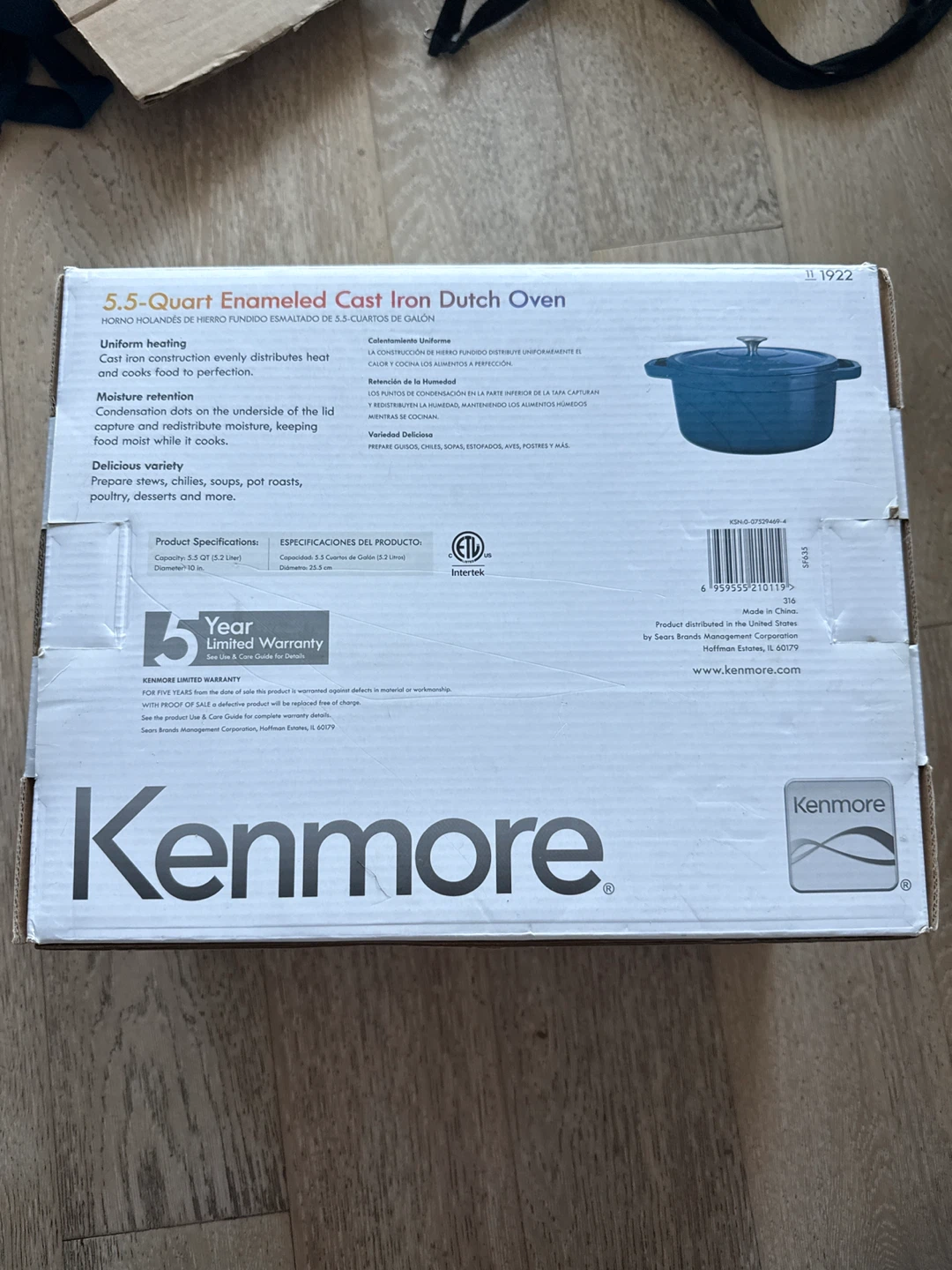 New Kenmore 5.5-Quart Enameled Cast Iron Dutch Oven - photo 2