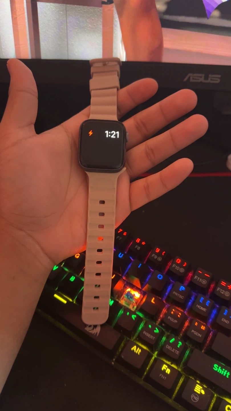 Apple Watch Series 4 with Beige Band
