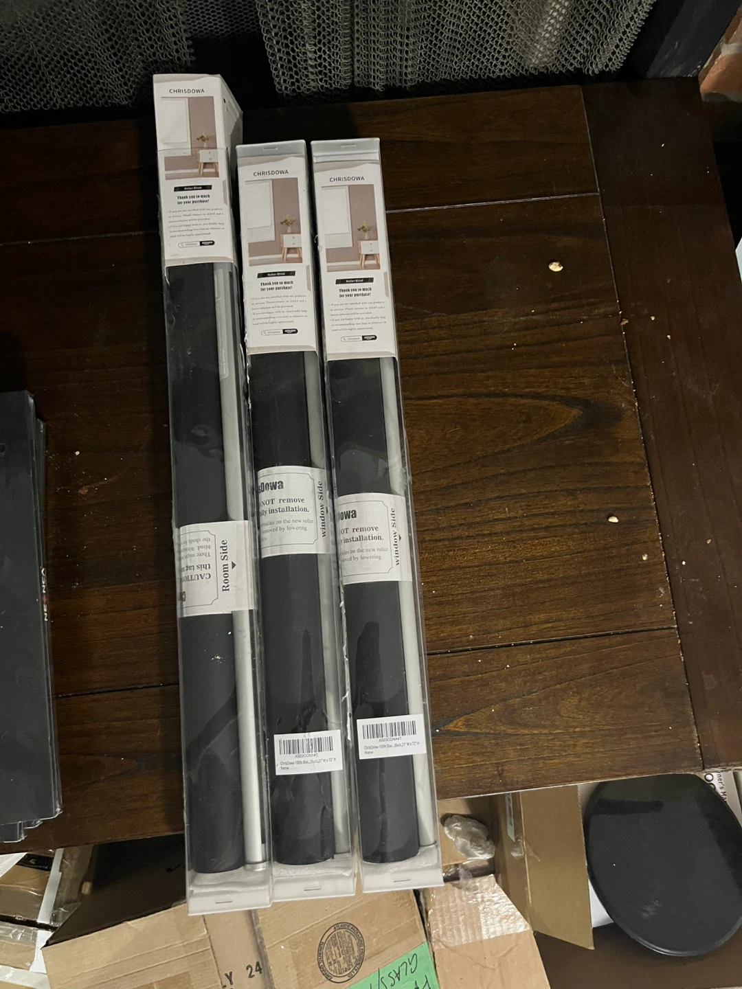 New ChrisDowa 100% Blackout Roller Blind 21"x72"