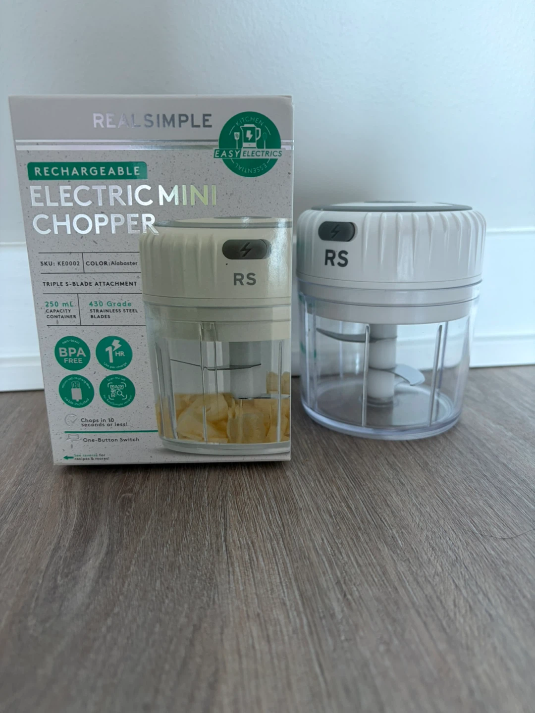 Real Simple Rechargeable Electric Mini Chopper