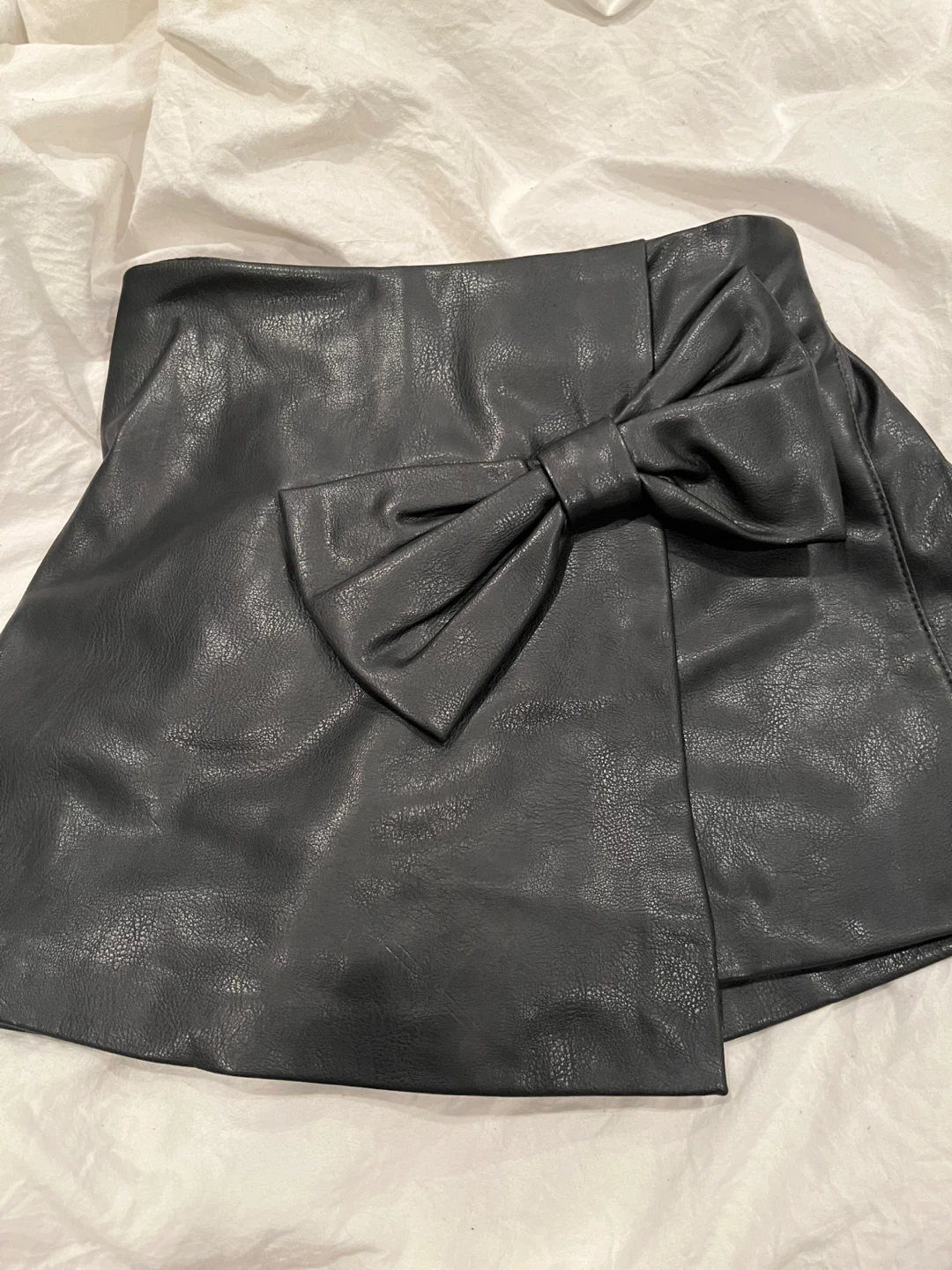 NEW Zara  Black Faux Leather Skort - Size 5t