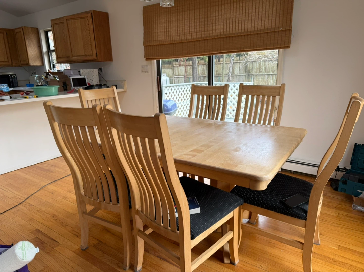 Wooden Dining Table with 6 Chairs - photo 2