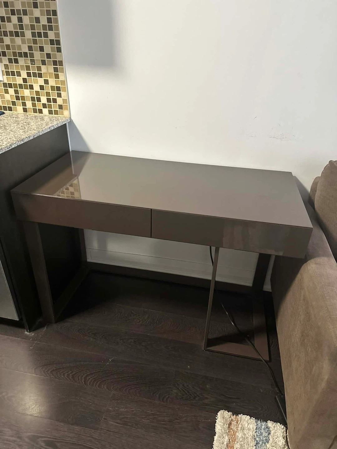 Brown Desk with Drawers - photo 5