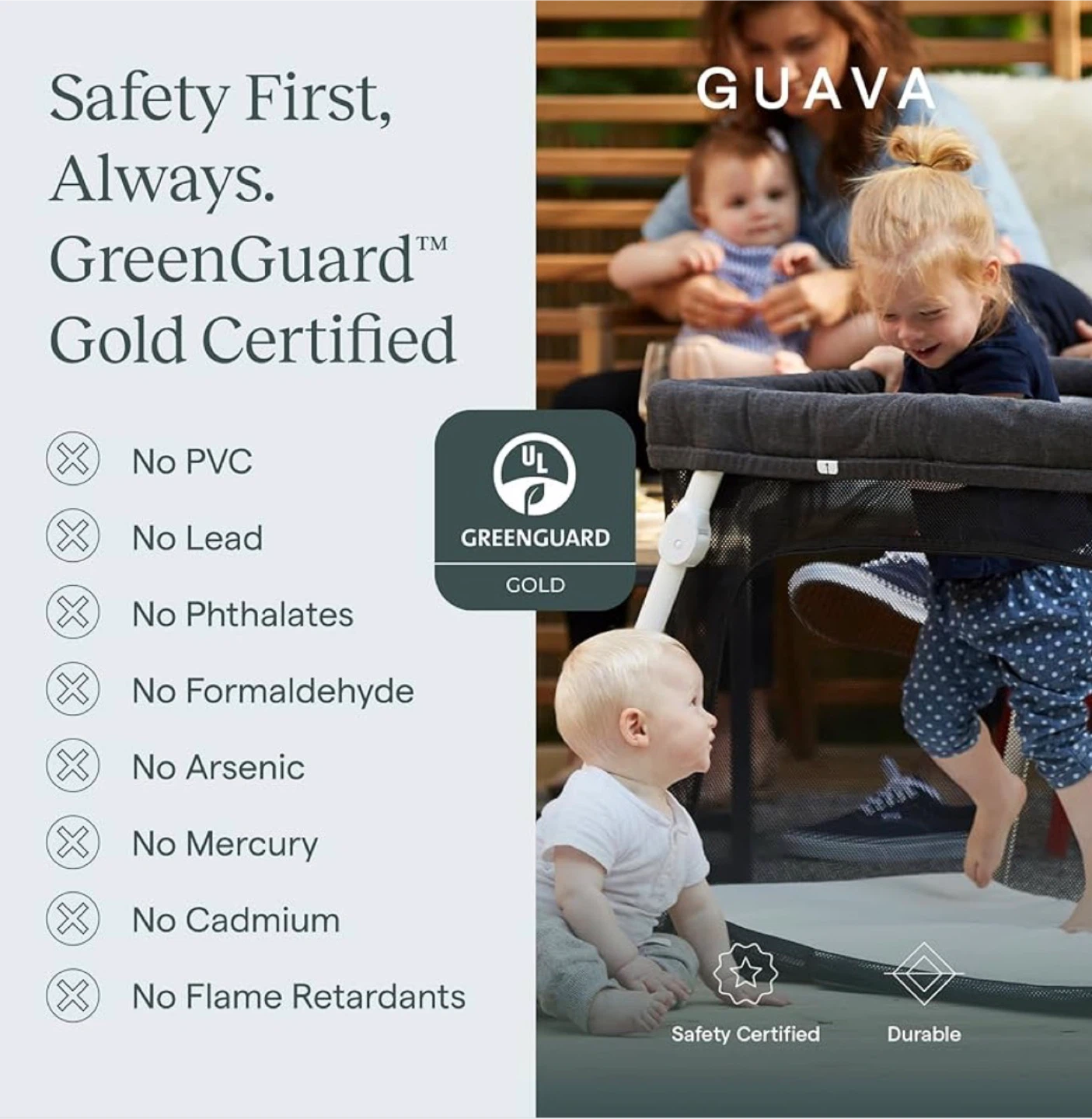 Guava Family Lotus Travel Crib - Lightweight & Portable - photo 2