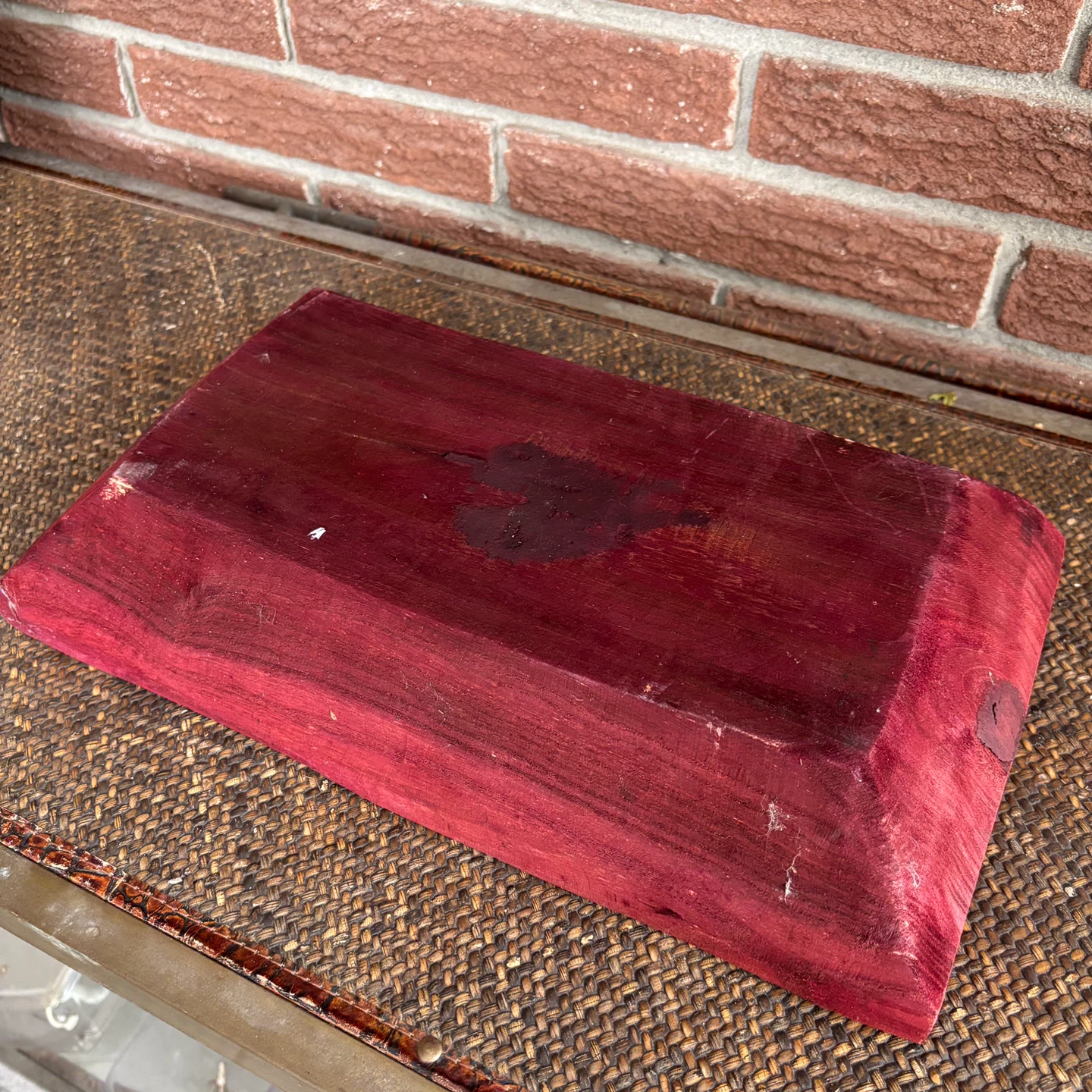 Red Wood “Dough” Bowl or Trug (decorative purposes only) - photo 5