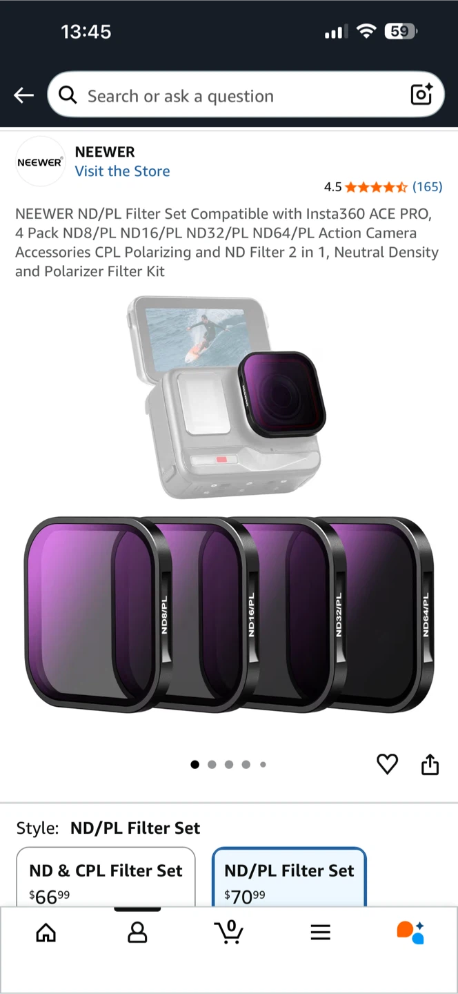 NEEWER ND/PL Filter Set Insta360 ACE PRO