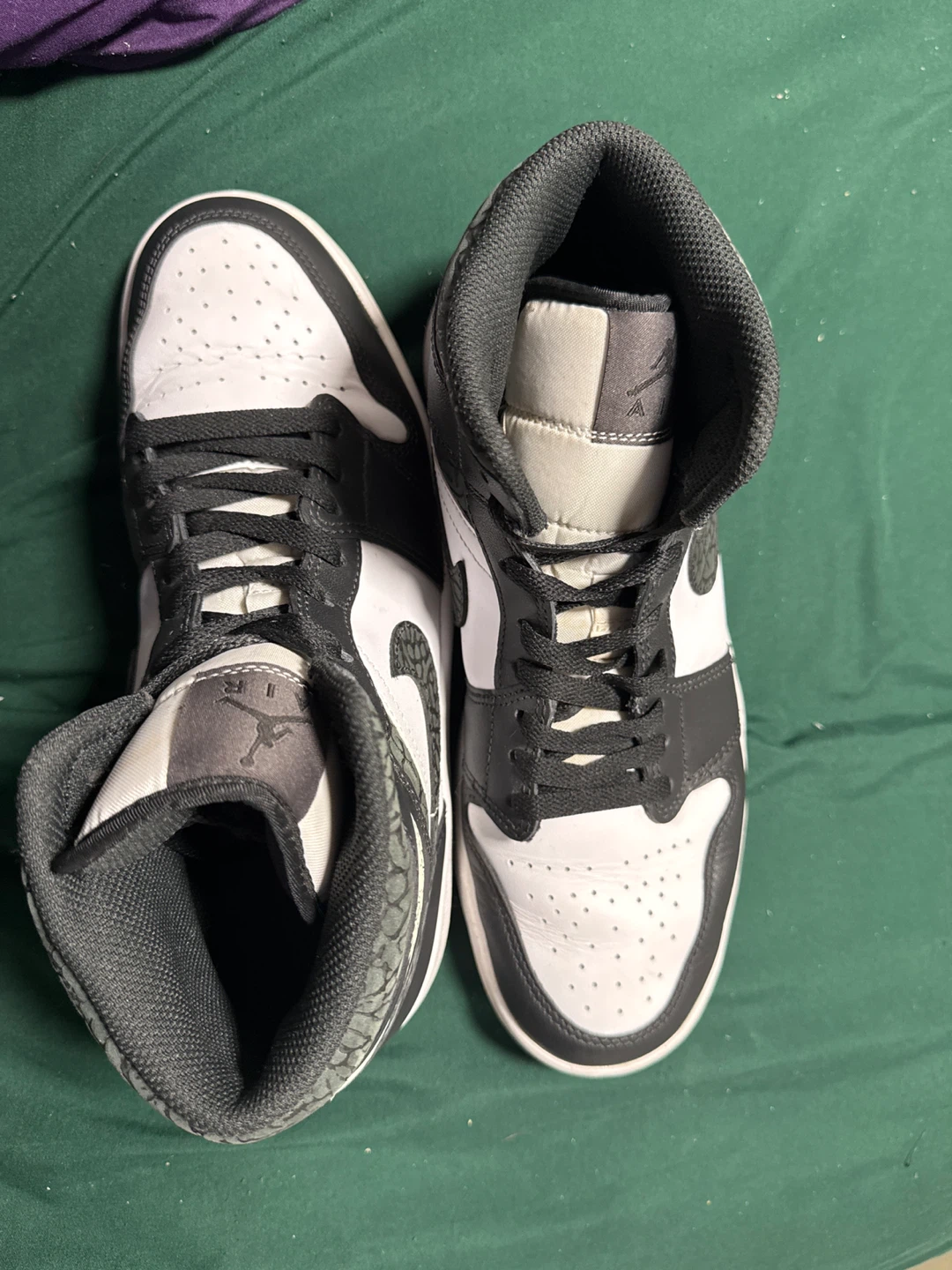 Air Jordan 1 Mid Black White (Size 9) - photo 3