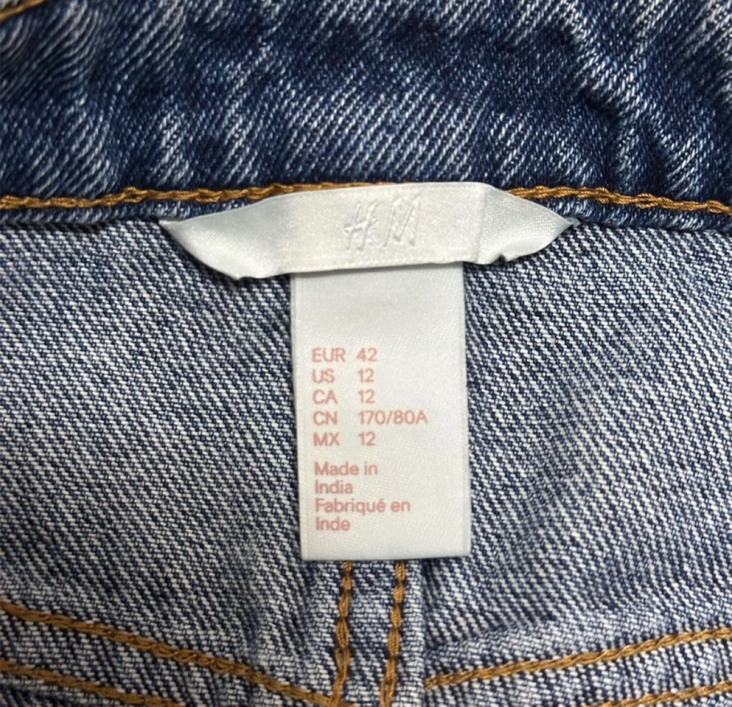H&M Denim Mini Skirt, Size 12 - photo 3