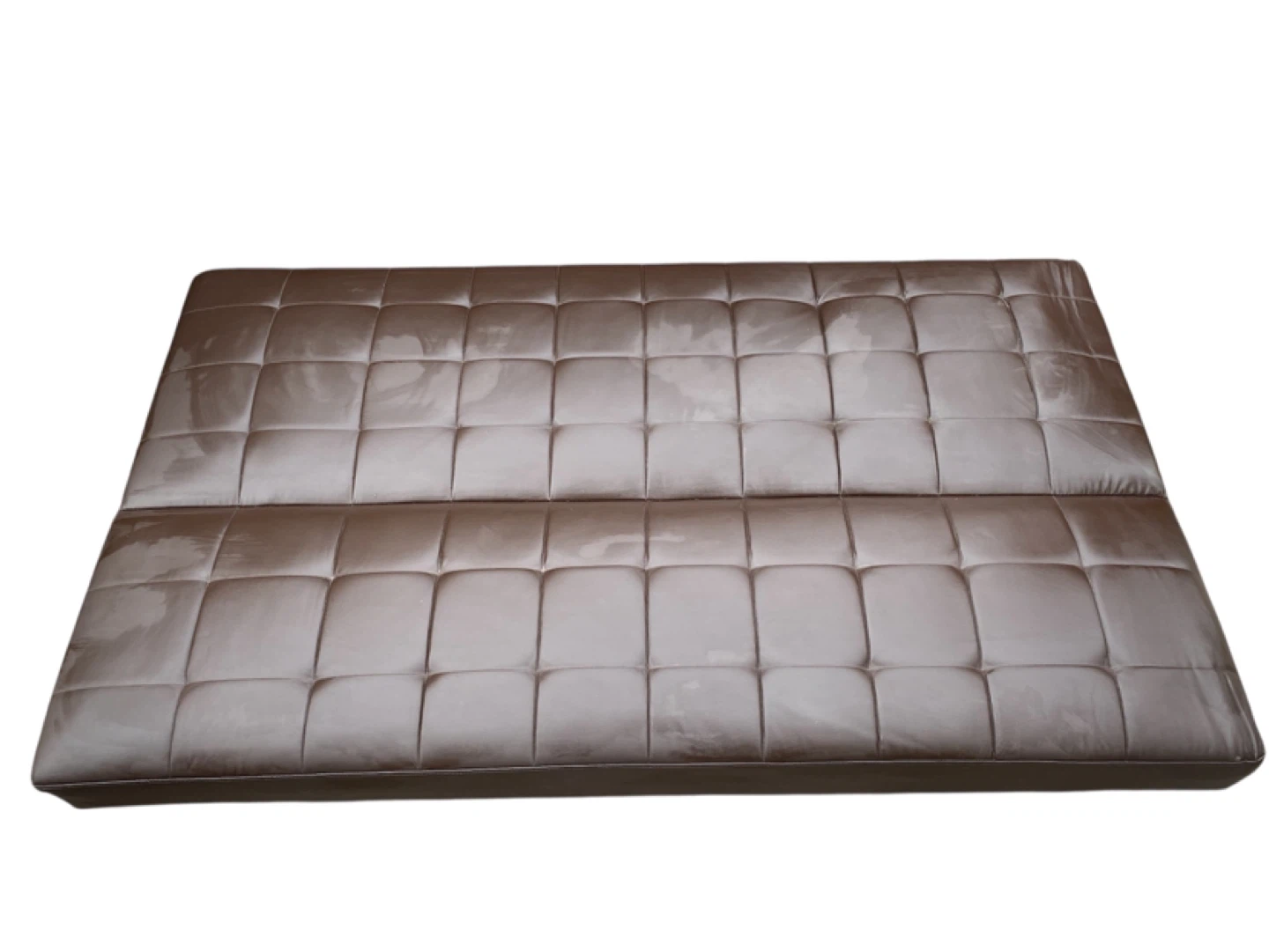 Brown Leather Futon Sofa Bed - photo 5