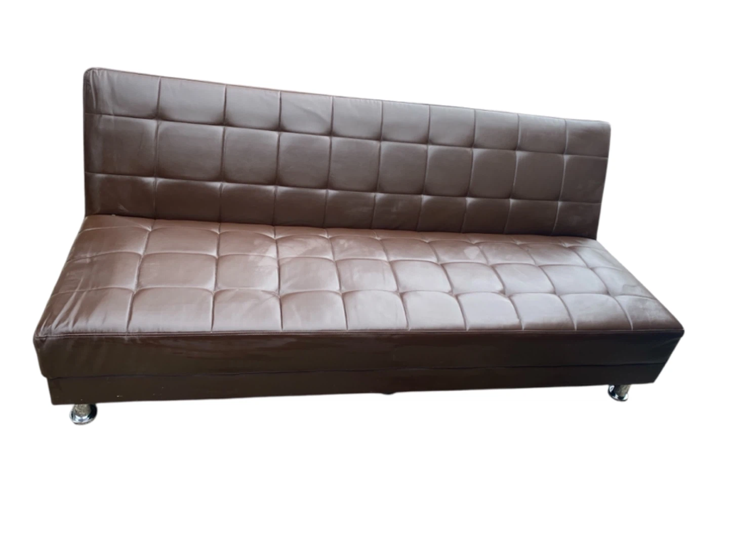 Brown Leather Futon Sofa Bed
