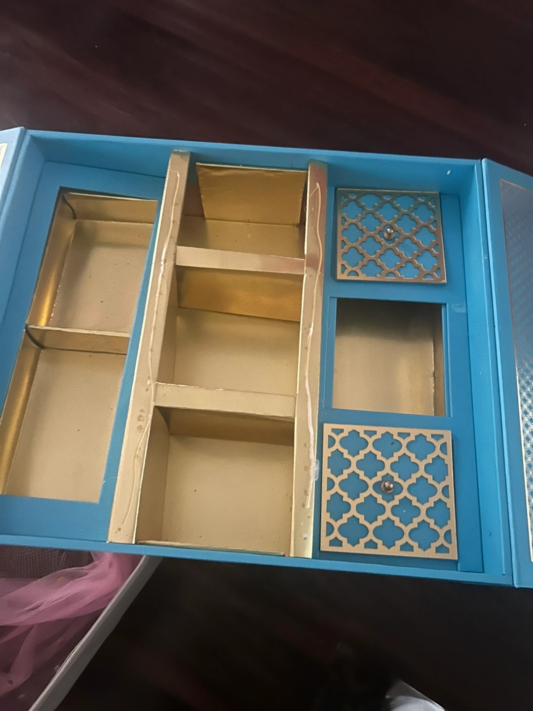 Blue & Gold Accent Cabinet - photo 3