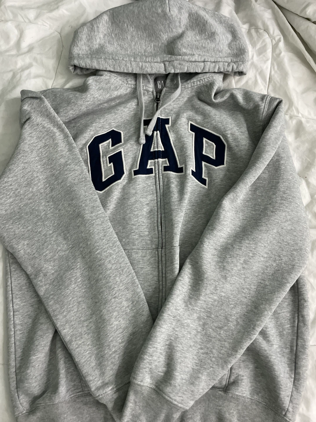 GAP Grey Full-Zip Hoodie - Size M