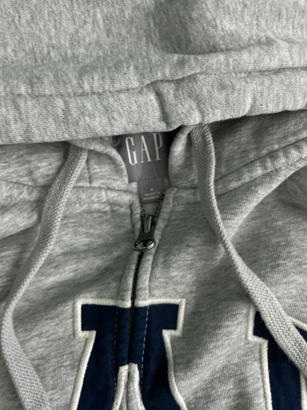 GAP Grey Full-Zip Hoodie - Size M - photo 2