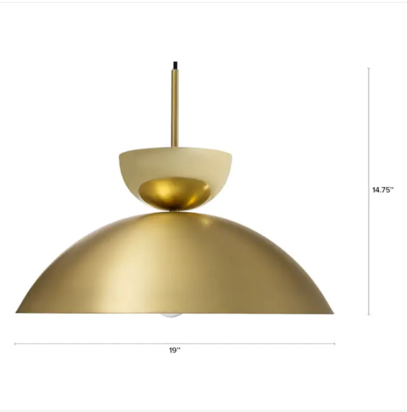 Brand New Brass Pendant Light - 19" Diameter