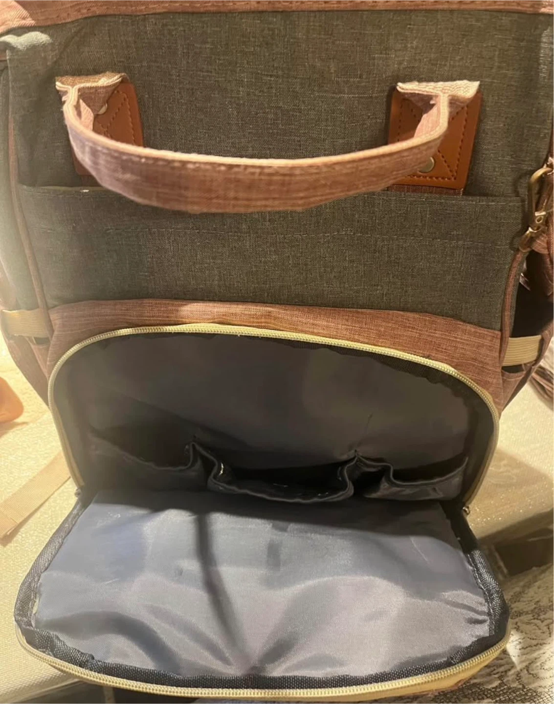 Lamroro Diaper Bag Backpack - Rose & Grey - photo 4