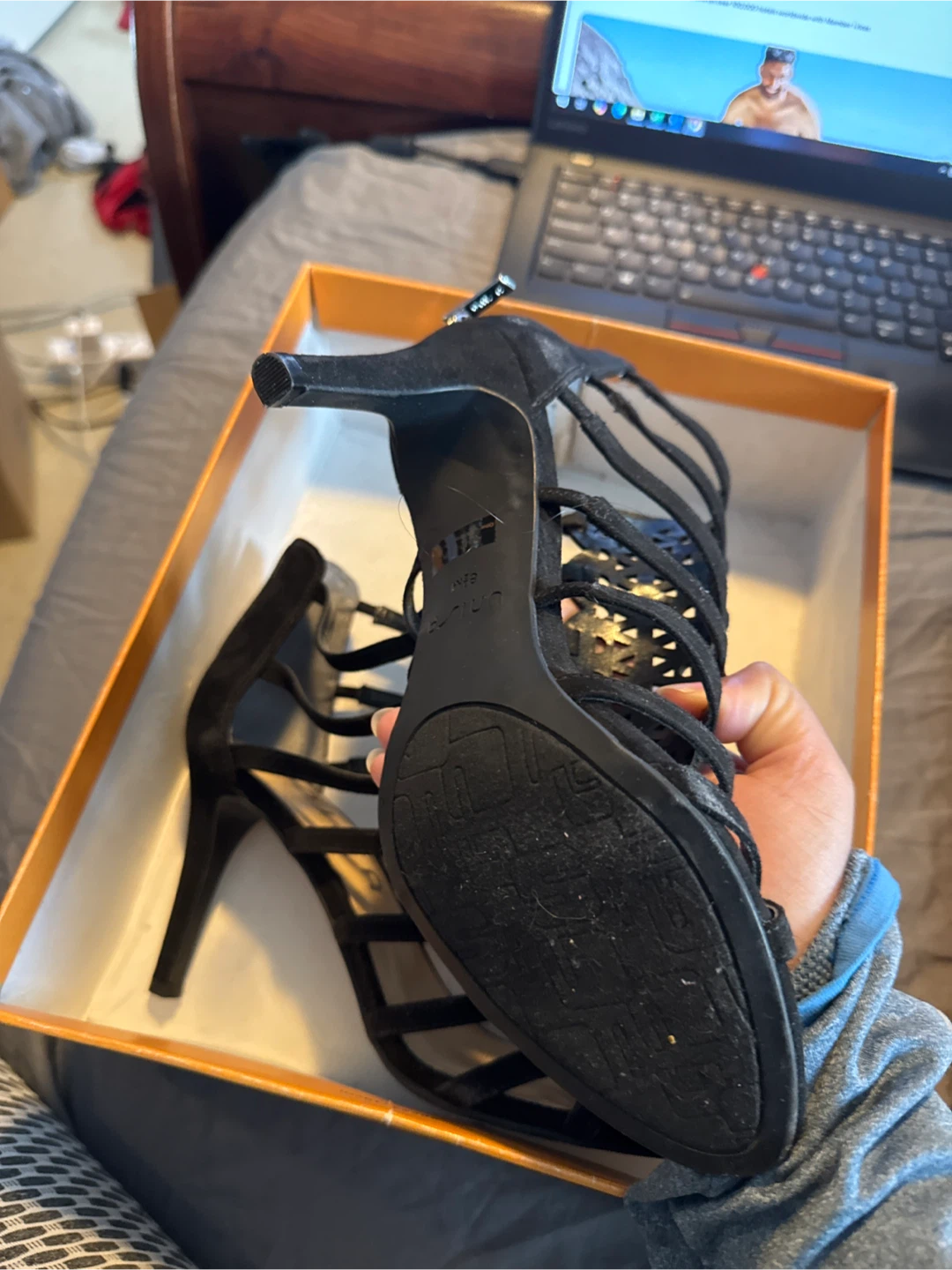 Unisa Black Heeled Sandals, Size 8.5 - photo 3