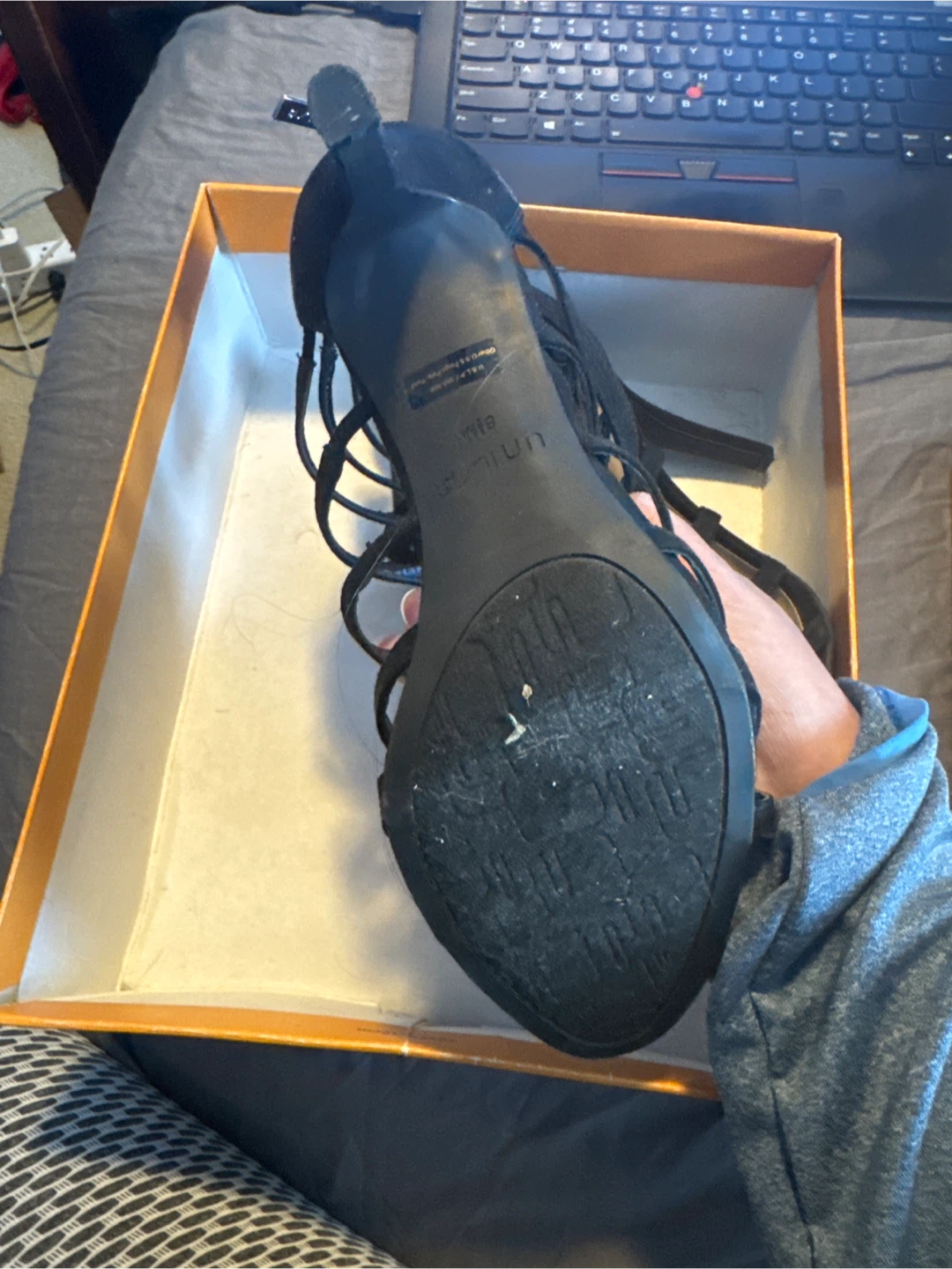 Unisa Black Heeled Sandals, Size 8.5 - photo 2