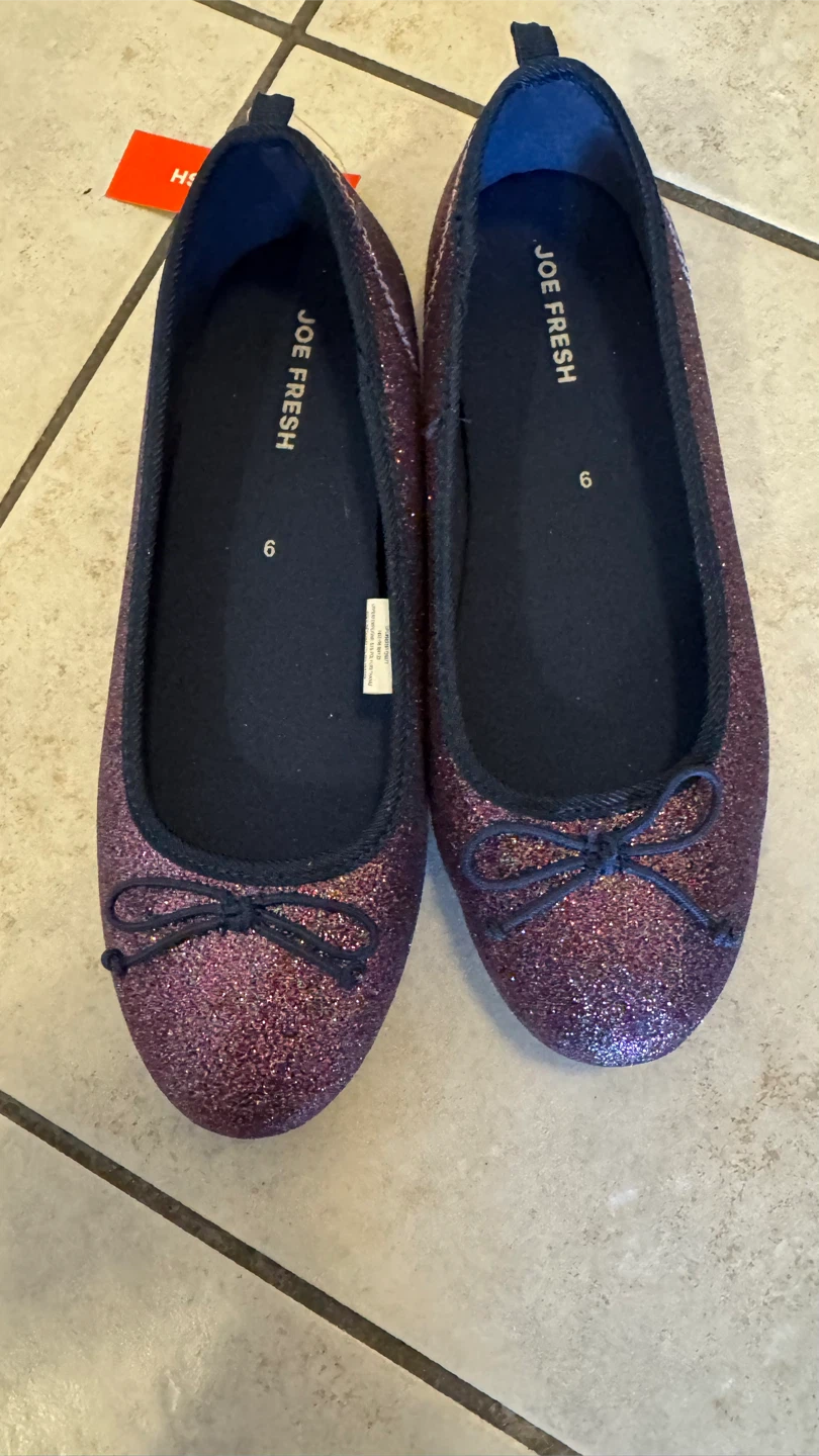 Joe Fresh Glitter Ballet Flats - Size 6 - photo 3