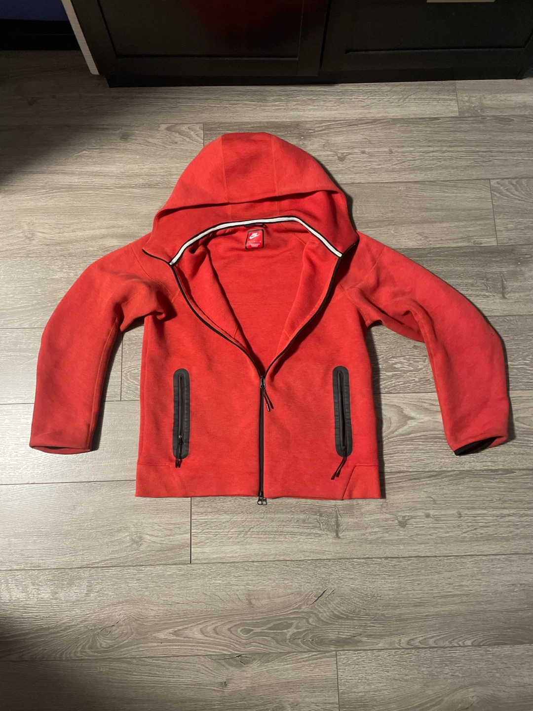 Nike Tech Fleece Hoodie - Red, Size M - photo 2