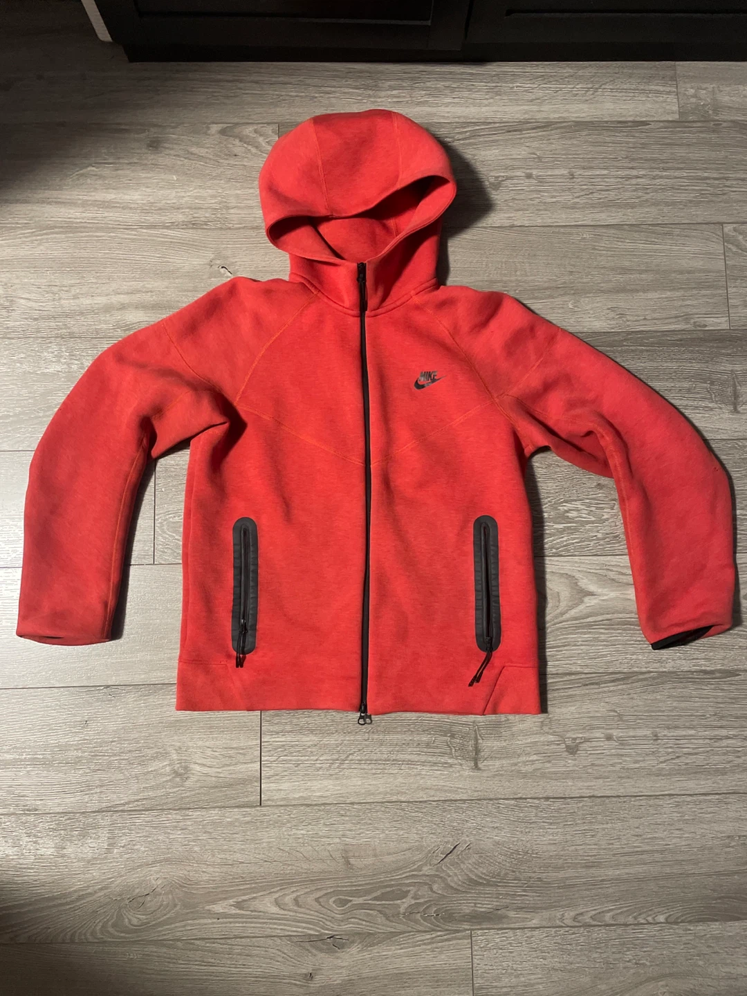 Nike Tech Fleece Hoodie - Red, Size M