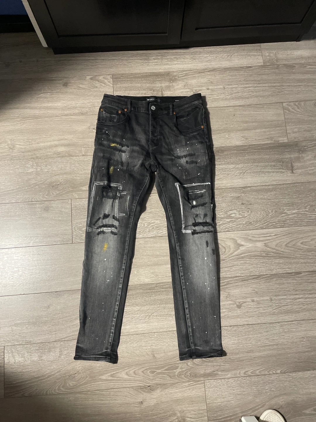 Purple Brand Dropped Fit Mid Rise Jeans