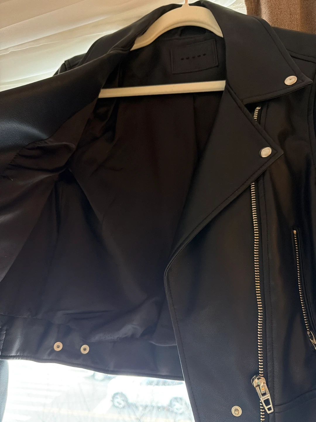 [BLANKNYC] Black Faux Leather Moto Jacket - Size S - photo 5