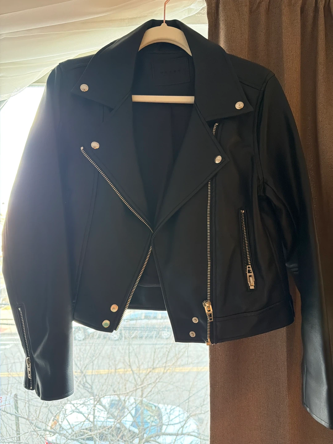 [BLANKNYC] Black Faux Leather Moto Jacket - Size S