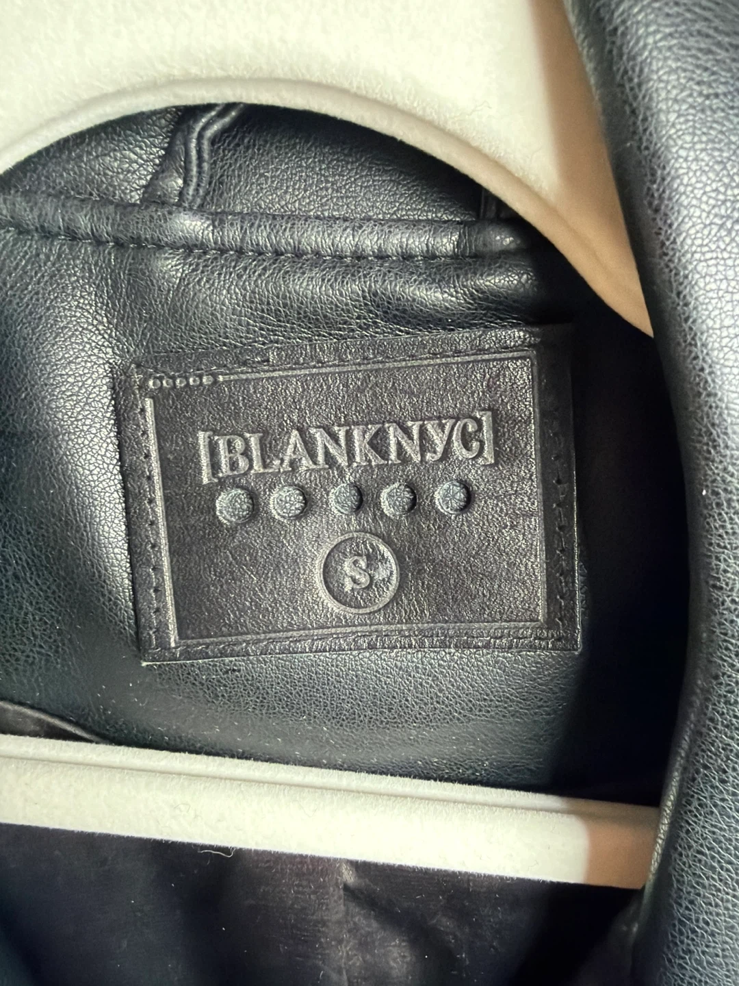 [BLANKNYC] Black Faux Leather Moto Jacket - Size S - photo 2