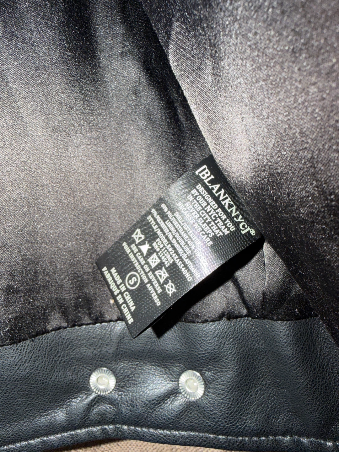 [BLANKNYC] Black Faux Leather Moto Jacket - Size S - photo 4
