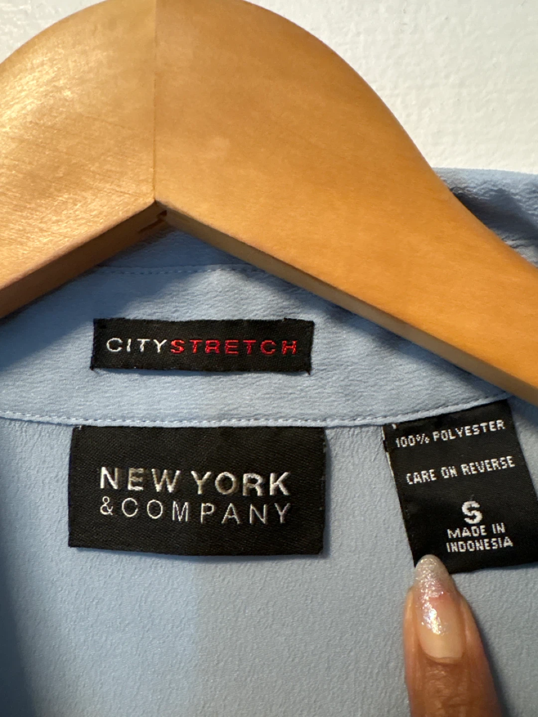 🧡New York & Company City Stretch Blouse - Size S - photo 4