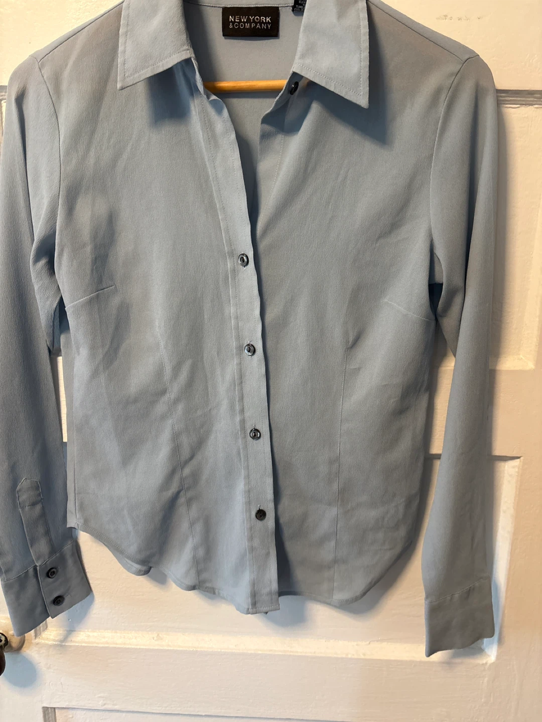 🧡New York & Company City Stretch Blouse - Size S - photo 3
